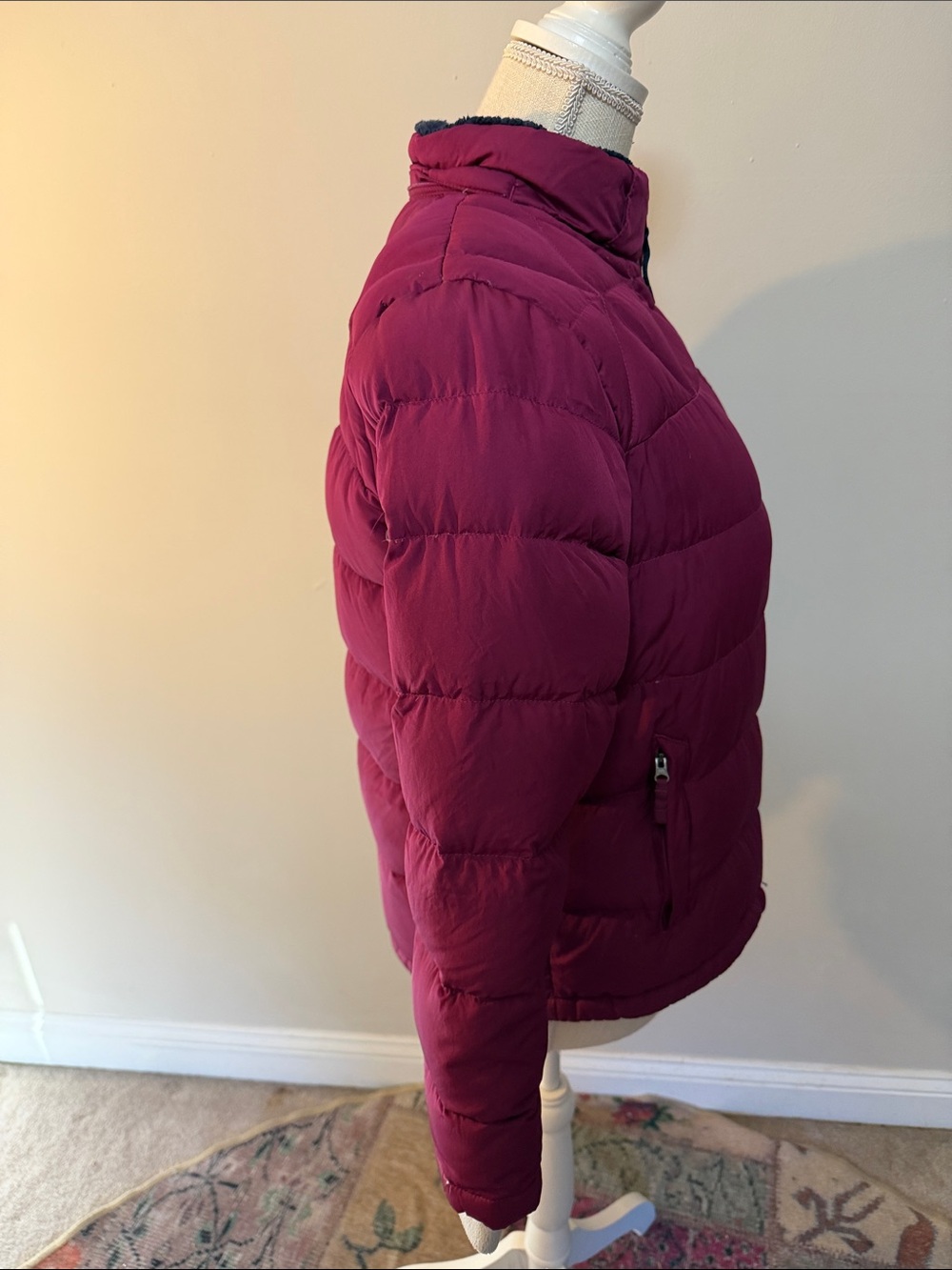 L.L. Bean Kids' Puffer Jacket - Deep Raspberry - Picture 5 of 7